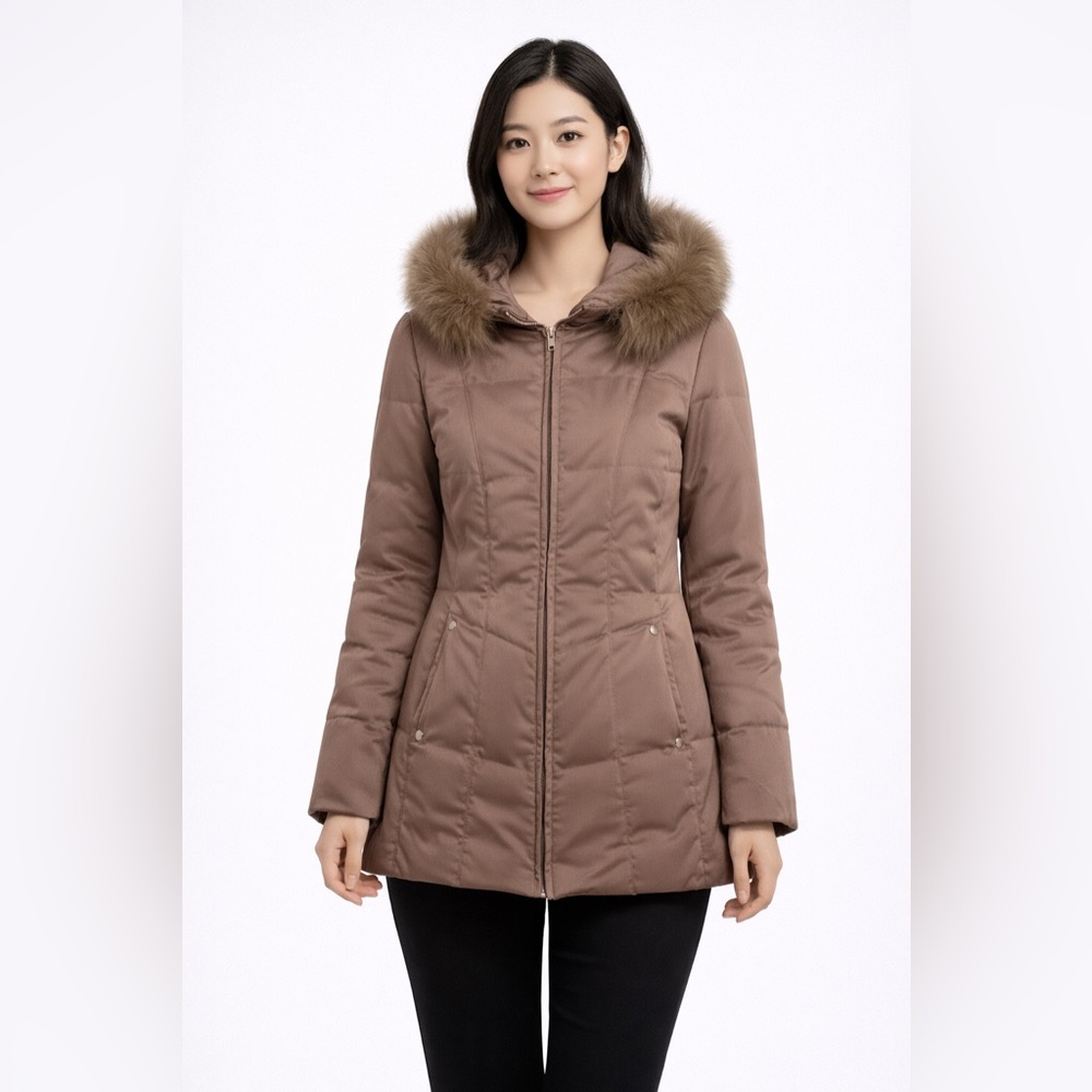 UTEX Brown Down-filled Puffer Coat, Small